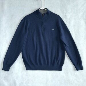 VINEYARD VINES Men's Palm Beach Cashmere Blend 1/4 Zip Sweater Sz LARGE Ret $138